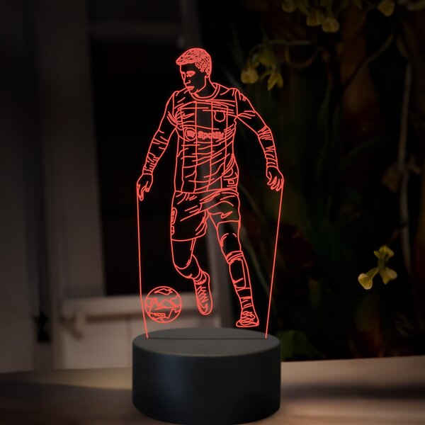 Beling 3D lampa,Robert Lewandowski, futbalový darček, 16farebná TZ21