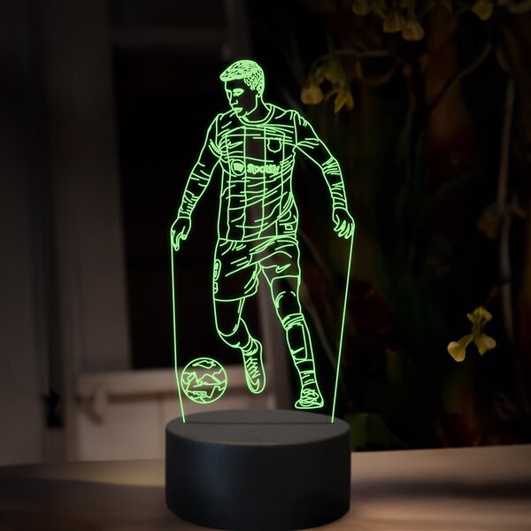 Beling 3D lampa,Robert Lewandowski, futbalový darček, 16farebná TZ21