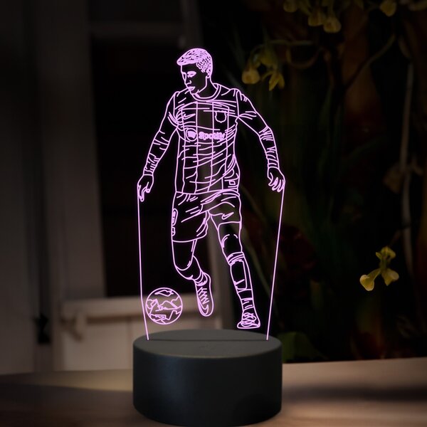 Beling 3D lampa,Robert Lewandowski, futbalový darček, 16farebná TZ21