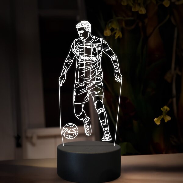 Beling 3D lampa,Robert Lewandowski, futbalový darček, 16farebná TZ21