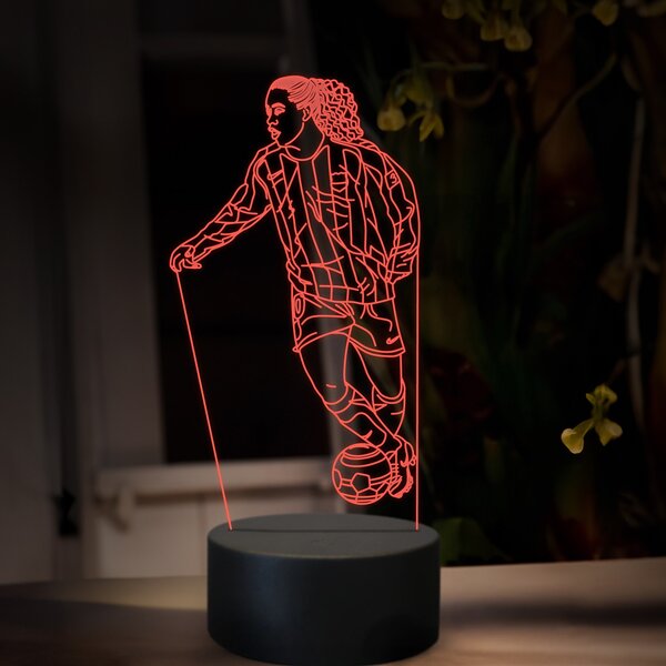 Beling 3D lampa,Ronaldinho, futbalový darček , 16 farebná TZ22