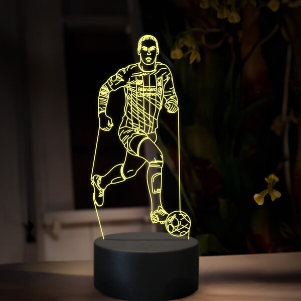 Beling 3D lampa,Virgil van Dijk, futbalový darček ,16 farebná TZ25