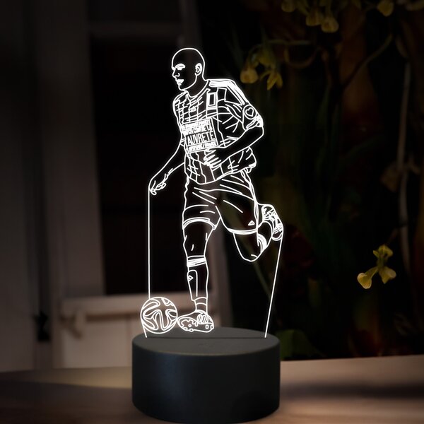 Beling 3D lampa,Zinedine Zidane,futbalový darček, 16 farebná TZ26