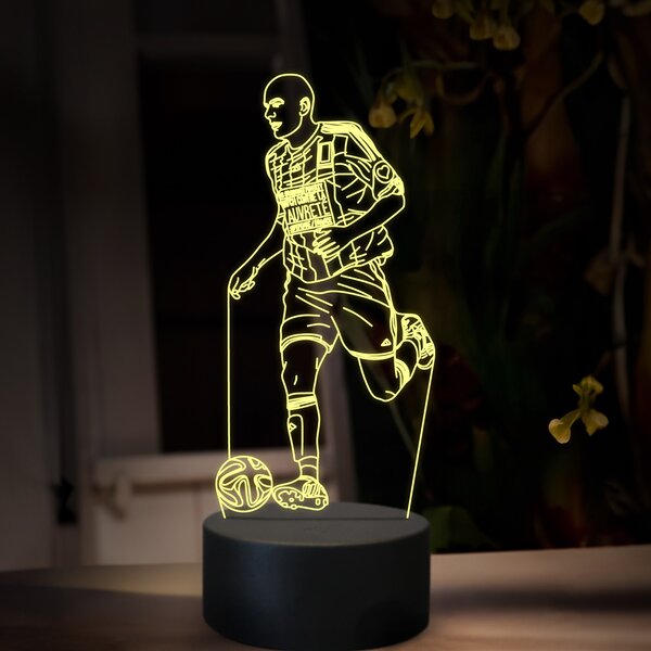 Beling 3D lampa,Zinedine Zidane,futbalový darček, 16 farebná TZ26