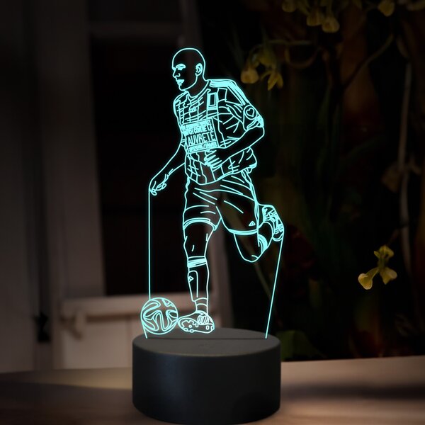 Beling 3D lampa,Zinedine Zidane,futbalový darček, 16 farebná TZ26