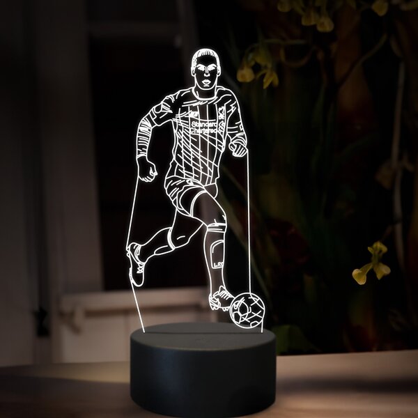 Beling 3D lampa,Virgil van Dijk, futbalový darček ,16 farebná TZ25