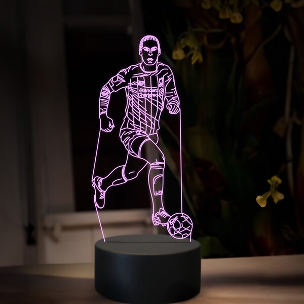 Beling 3D lampa,Virgil van Dijk, futbalový darček ,16 farebná TZ25