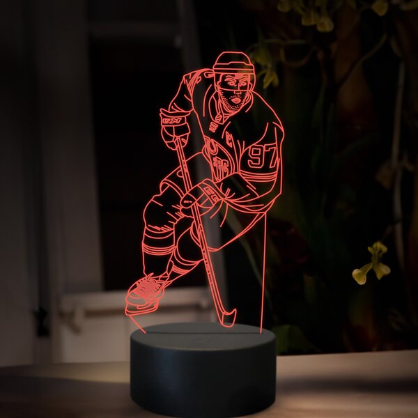 Beling 3D lampa,Connor McDavid, 16 farebná SXQ4