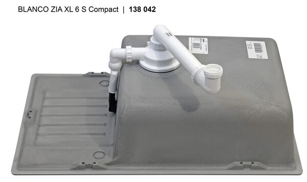 Blanco Zia XL 6 S, silgranitový drez 1000x500x190 mm, 1-komorový, antracitová, BLA-517568