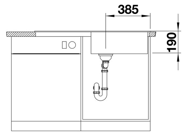 Blanco Zia XL 6 S, silgranitový drez 1000x500x190 mm, 1-komorový, antracitová, BLA-517568