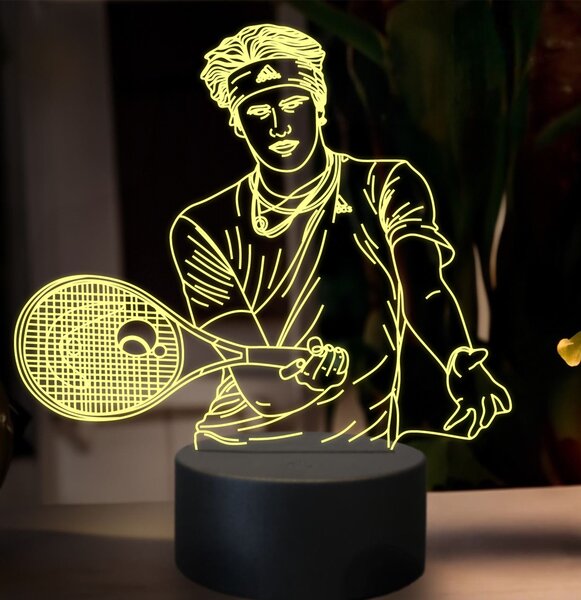 Beling 3D lampa,Alexander Zverev, 16 farebná SXZ1