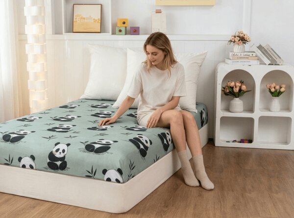 Plachta z mikrovlákna PANDA RELAX mentolová 90x200 cm