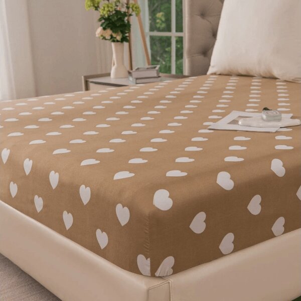 Obliečka z mikrovlákna CARAMHEART hnedé 90x200 cm