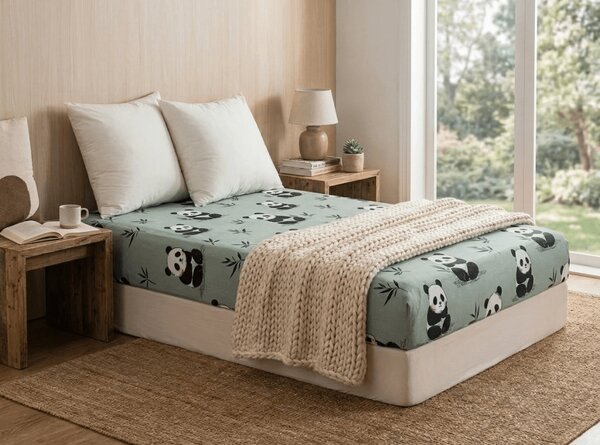Plachta z mikrovlákna PANDA RELAX mentolová 90x200 cm