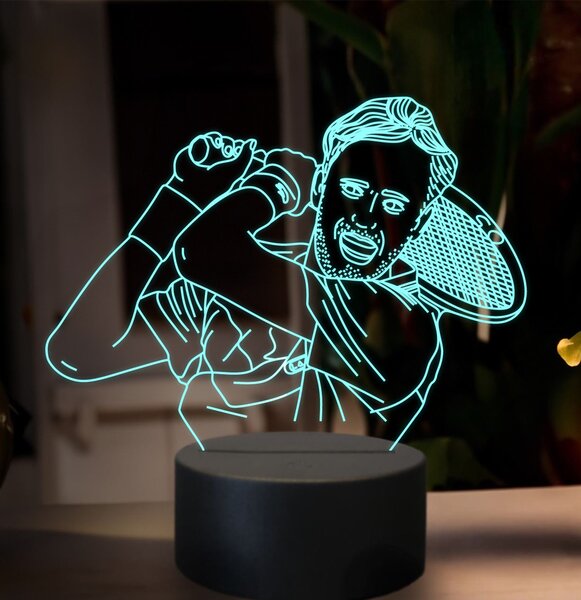 Beling 3D lampa,Daniil Medvedev, 16 farebná SXZ8