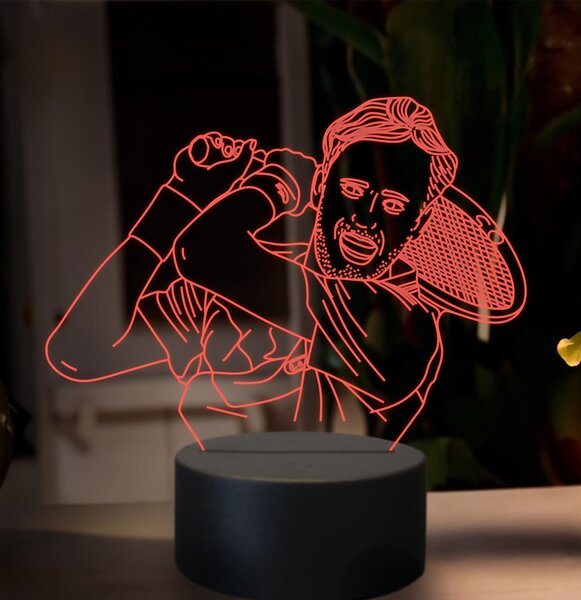 Beling 3D lampa,Daniil Medvedev, 16 farebná SXZ8