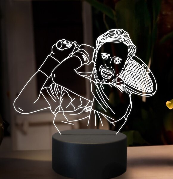 Beling 3D lampa,Daniil Medvedev, 16 farebná SXZ8