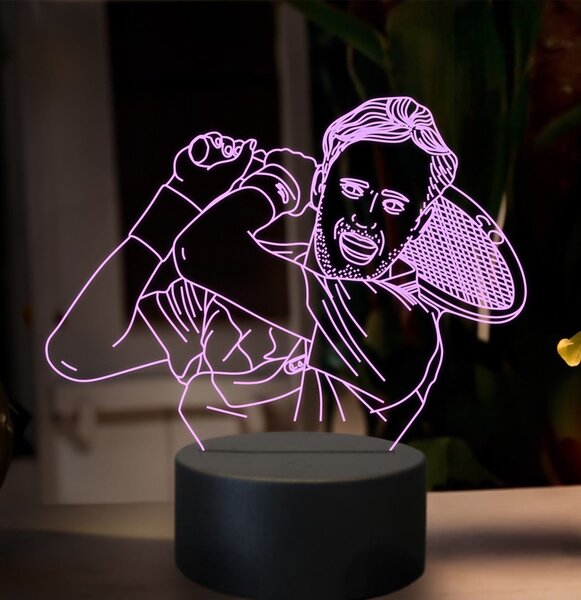 Beling 3D lampa,Daniil Medvedev, 16 farebná SXZ8