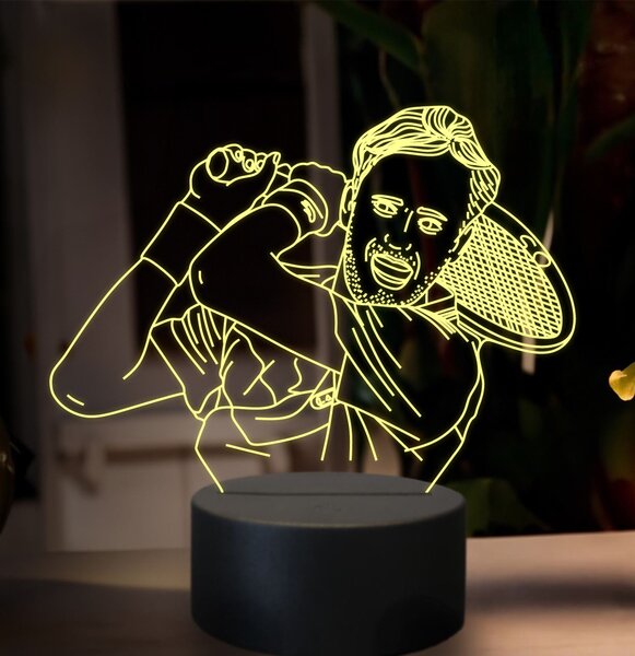 Beling 3D lampa,Daniil Medvedev, 16 farebná SXZ8