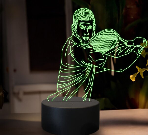 Beling 3D lampa,Novak Dokovič, 16 farebná SXZ13