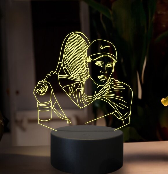 Beling 3D lampa,Jannik Sinner, 16 farebná SXZ11