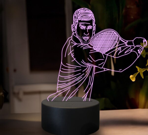Beling 3D lampa,Novak Dokovič, 16 farebná SXZ13