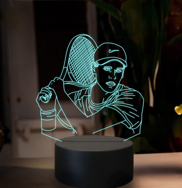 Beling 3D lampa,Jannik Sinner, 16 farebná SXZ11