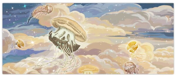 Obraz - Nebeské medúzy (120x50 cm)