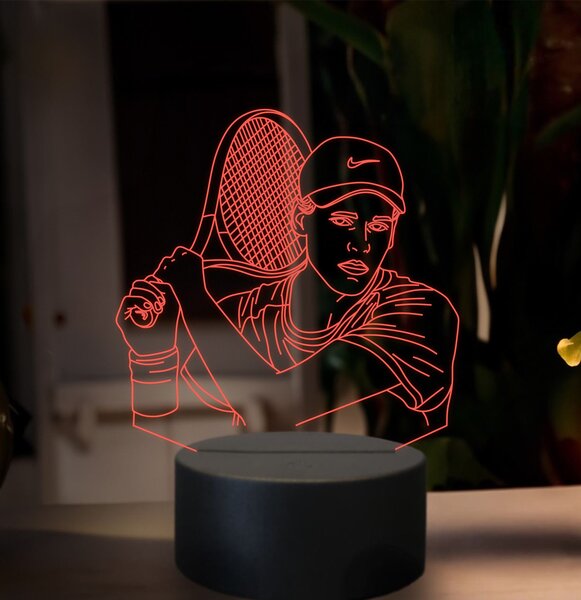 Beling 3D lampa,Jannik Sinner, 16 farebná SXZ11