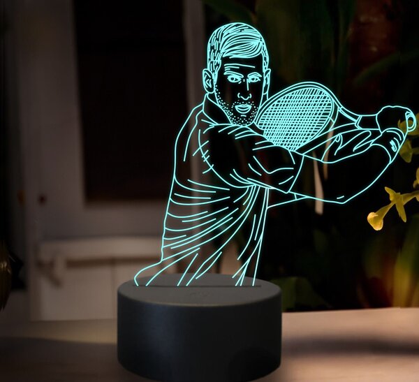 Beling 3D lampa,Novak Dokovič, 16 farebná SXZ13