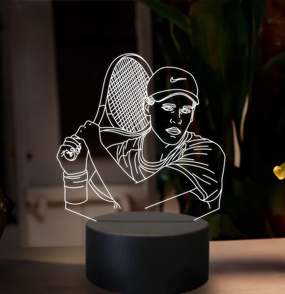 Beling 3D lampa,Jannik Sinner, 16 farebná SXZ11