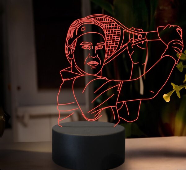 Beling 3D lampa, Roger Federer, 16 farebná SXZ15