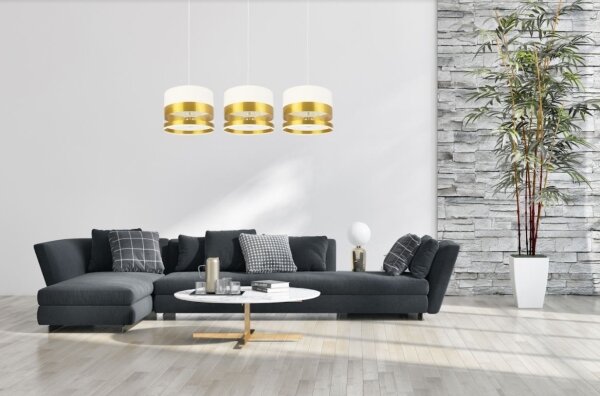 Luster na lanku MILO 3xE27/60W/230V zlatá