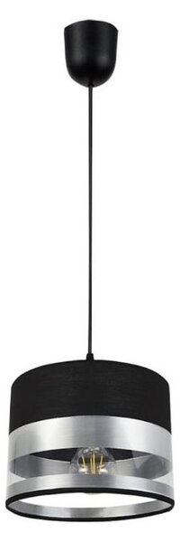 Luster na lanku MILO 1xE27/60W/230V strieborná/čierna