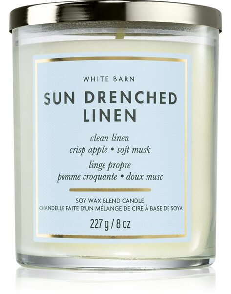 Bath & Body Works Sun Drenched Linen vonná sviečka 227 g