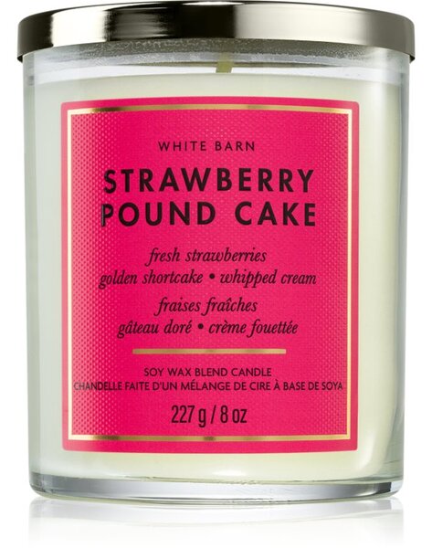 Bath & Body Works Strawberry Pound Cake vonná sviečka 227 g