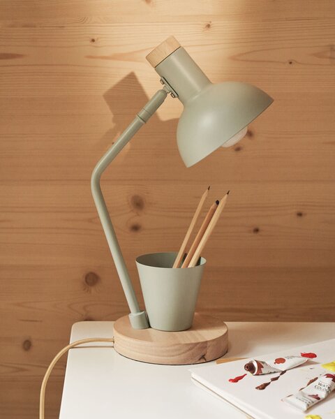 MUZZA Detská stolná lampa atiak zelená