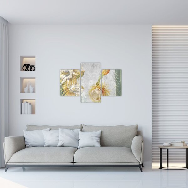 Obraz - Rozkvitnuté kaktusy (90x60 cm)