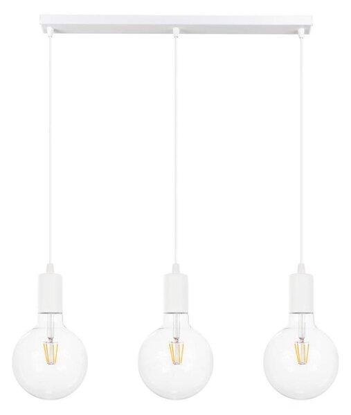 Luster na lanku MIROS 3xE27/60W/230V biela