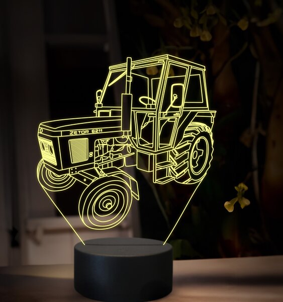 Beling 3D lampa,Zetor 6211, 16 farebná U46