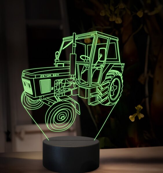 Beling 3D lampa,Zetor 6211, 16 farebná U46
