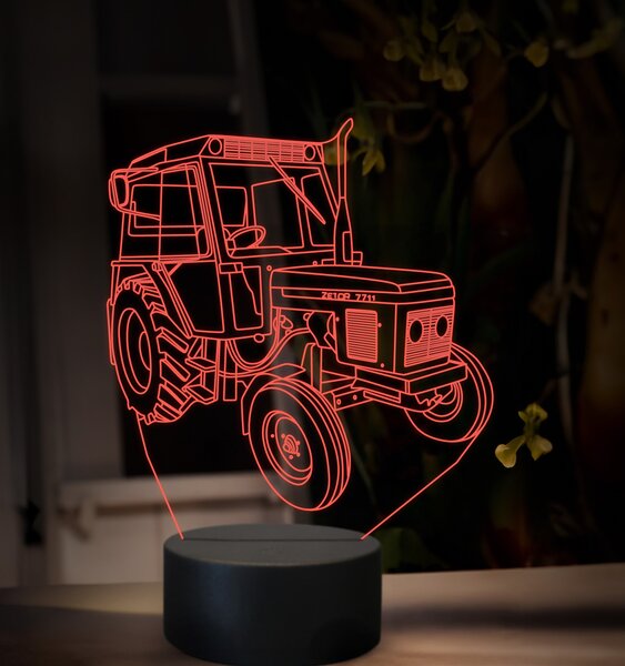 Beling 3D lampa,Zetor 7711, 16 farebná U47