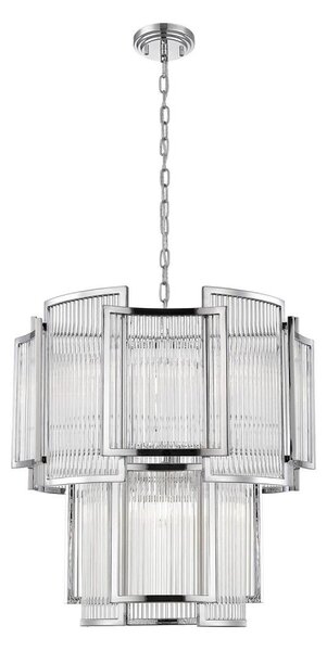 Zuma Line P0528-08A-F4AC - Luster na reťazi SERGIO 8xE14/60W/230V chróm