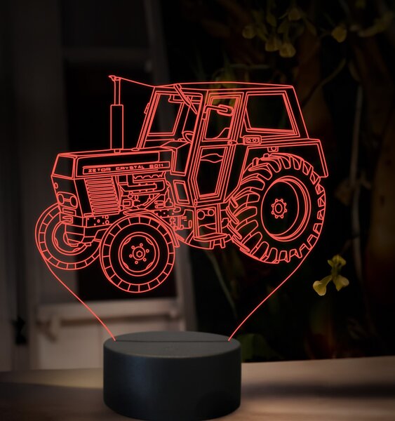 Beling 3D lampa,Zetor 8011 crystal ,16 farebná U51