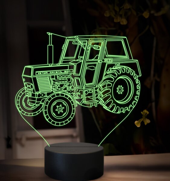 Beling 3D lampa,Zetor 8011 crystal ,16 farebná U51