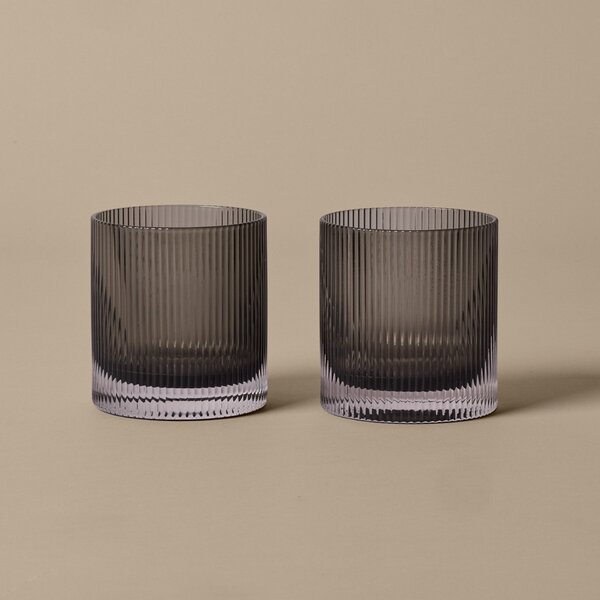 Poháre Ripple Tumbler Smoked Grey – set 2 ks