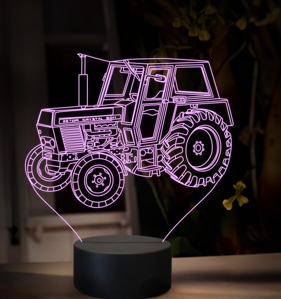 Beling 3D lampa,Zetor 8011 crystal ,16 farebná U51