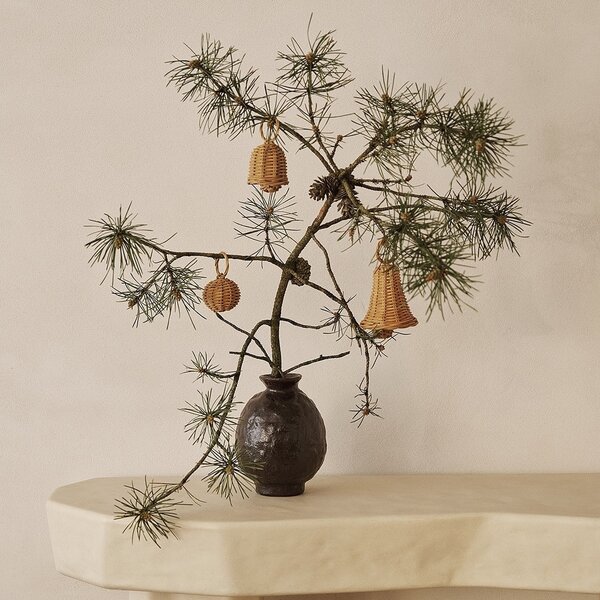Vianočné ozdoby z ratanu Bell Baubles – set 3 ks