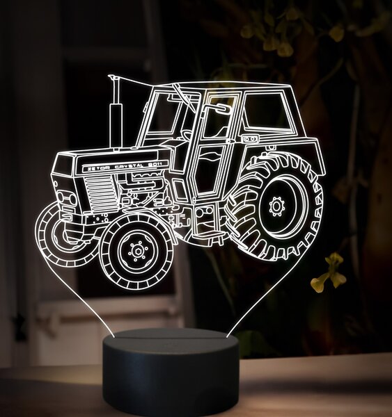 Beling 3D lampa,Zetor 8011 crystal ,16 farebná U51