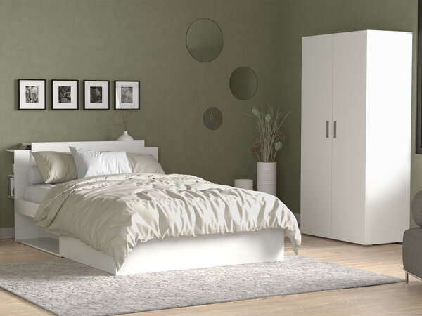 Manželská posteľ s úložným priestorom Teya 160x200 - biela